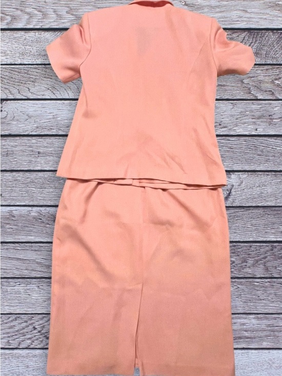 Vintage Joan Leslie Peach Short-Sleeve Skirt Set 10 - Picture 2 of 4